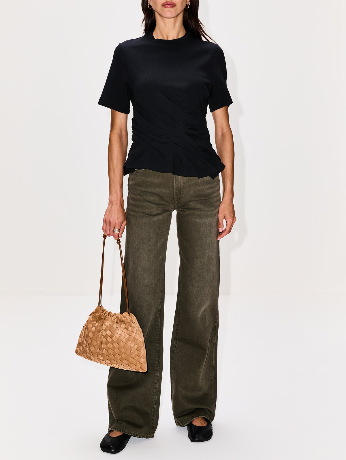 Twisted Top,LOEWE,BLACK,Image 2