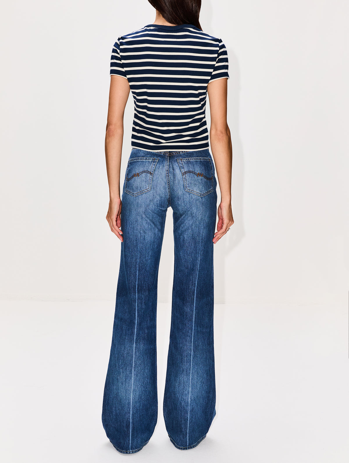 Striped Baby Tee,DENIMIST,BLUE NAVY STRIP,Image 3