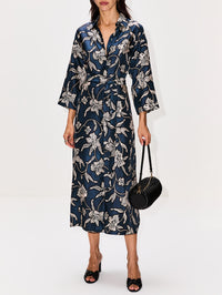 Peonia Dress,MAX MARA,MIDNIGHT BLUE,Image 2