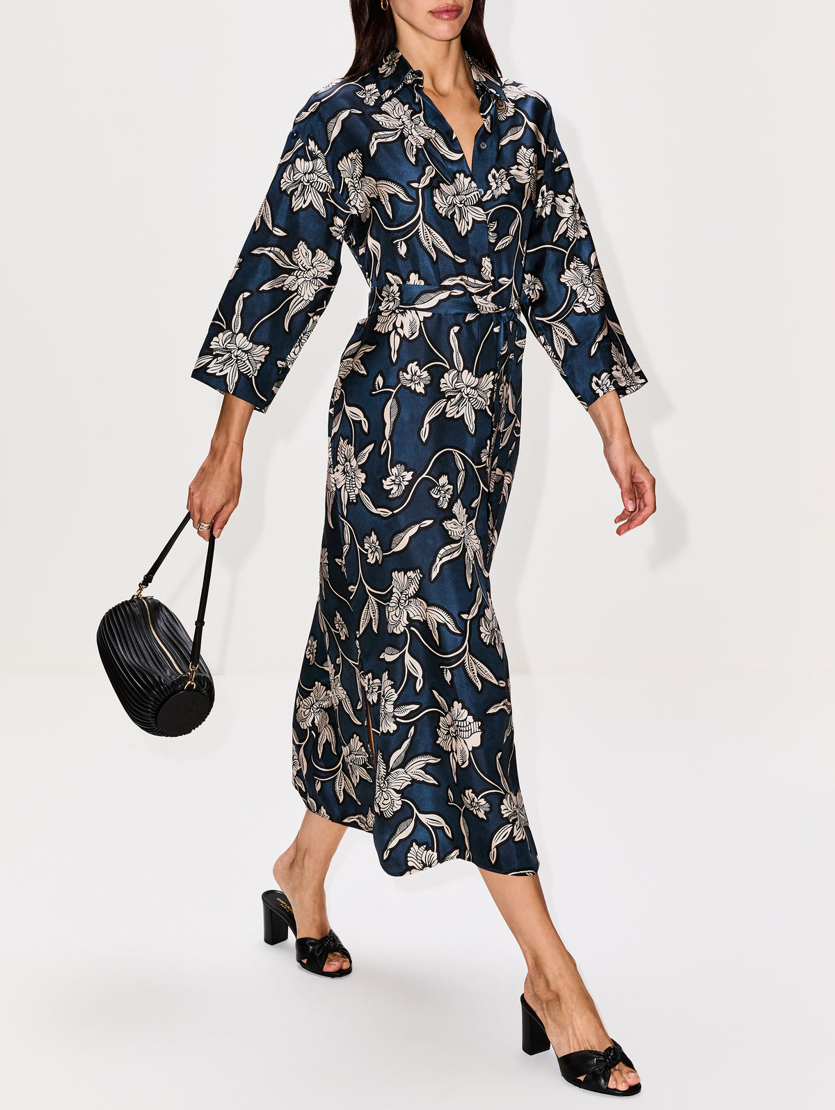 Peonia Dress,MAX MARA,MIDNIGHT BLUE,Image 3
