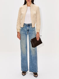 Shrunken Leather Jacket,R13,STONE,Image 2