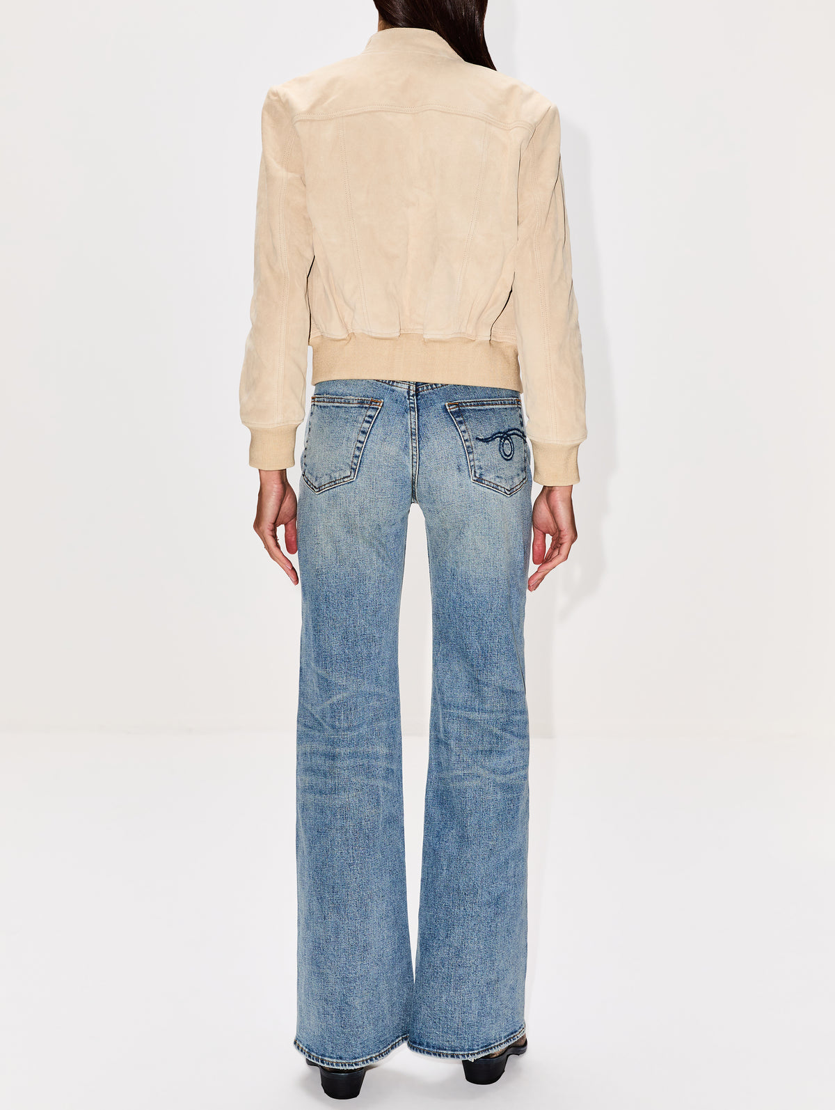 Shrunken Leather Jacket,R13,STONE,Image 3