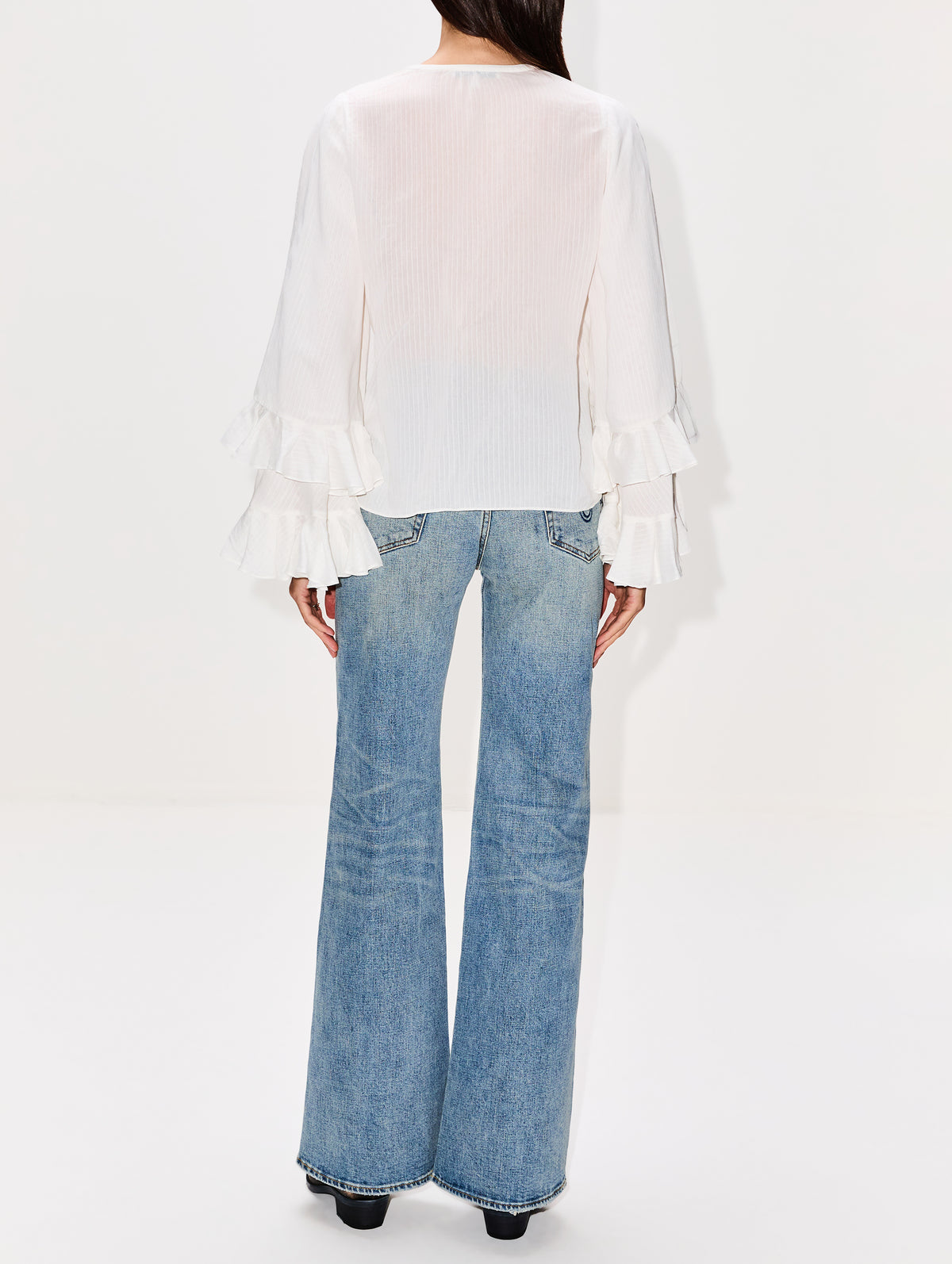 Soft Stripe Blouse,DOROTHEE SCHUMACHER,CAMELLIA WHITE,Image 3