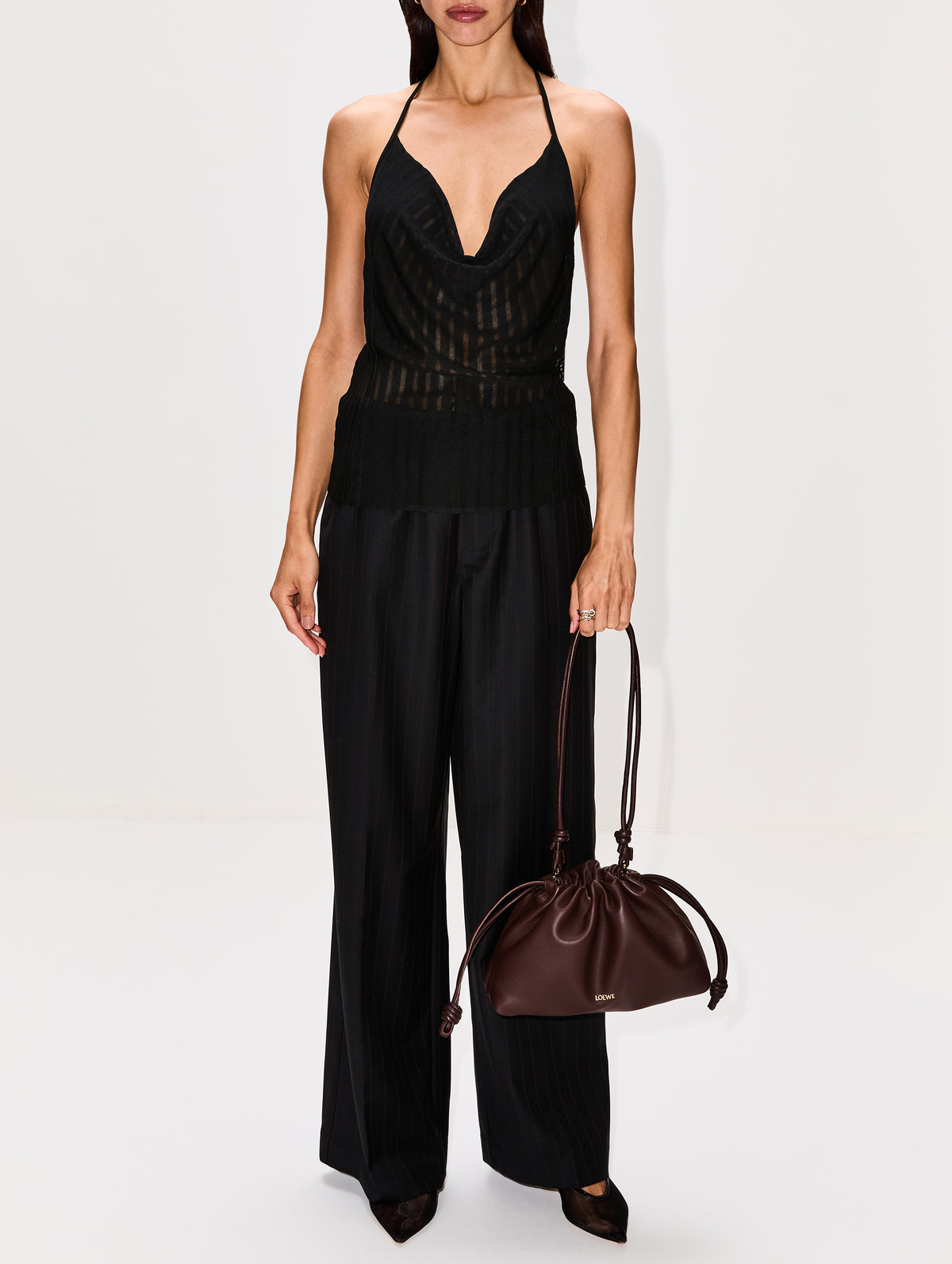 Azario Halter Top,SIR.,BLACK,Image 2