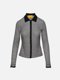 Fine Stripe Shirt,GUEST IN RESIDENCE,BLACK/CREAM,Image 1