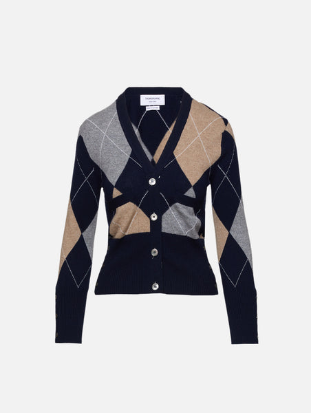 Argyle Intarsia Classic Sweater | THOM BROWNE | elysewalker