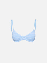 Gracie Balconette Bikini Top,BOND-EYE,POWDER BLUE STRIPE,Image 1