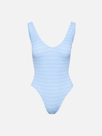 Mara One Piece Swimsuit,BOND-EYE,POWDER BLUE STRIPE,Image 1