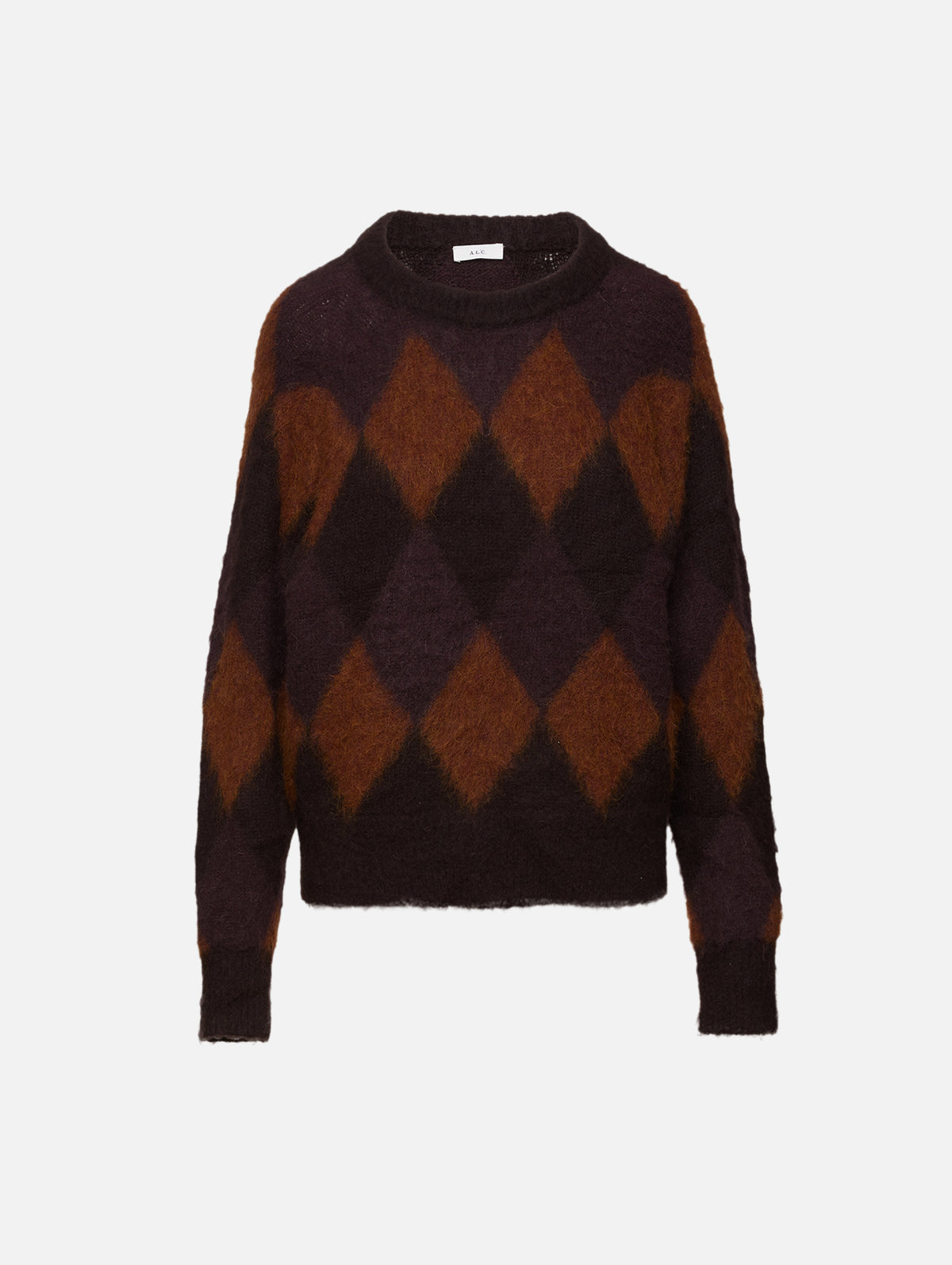 Ezra Sweater,A.L.C.,DEEP PLUM/BRONCO/DARK UMBER,Image 1