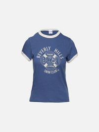 60s Slim Ringer Tee,RE/DONE,NAVY WHITE,Image 1