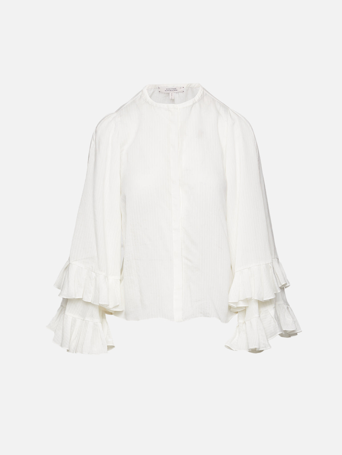 Soft Stripe Blouse,DOROTHEE SCHUMACHER,CAMELLIA WHITE,Image 1