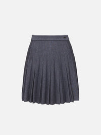 Pleated Skirt,BALENCIAGA,HEATHER GREY,Image 1