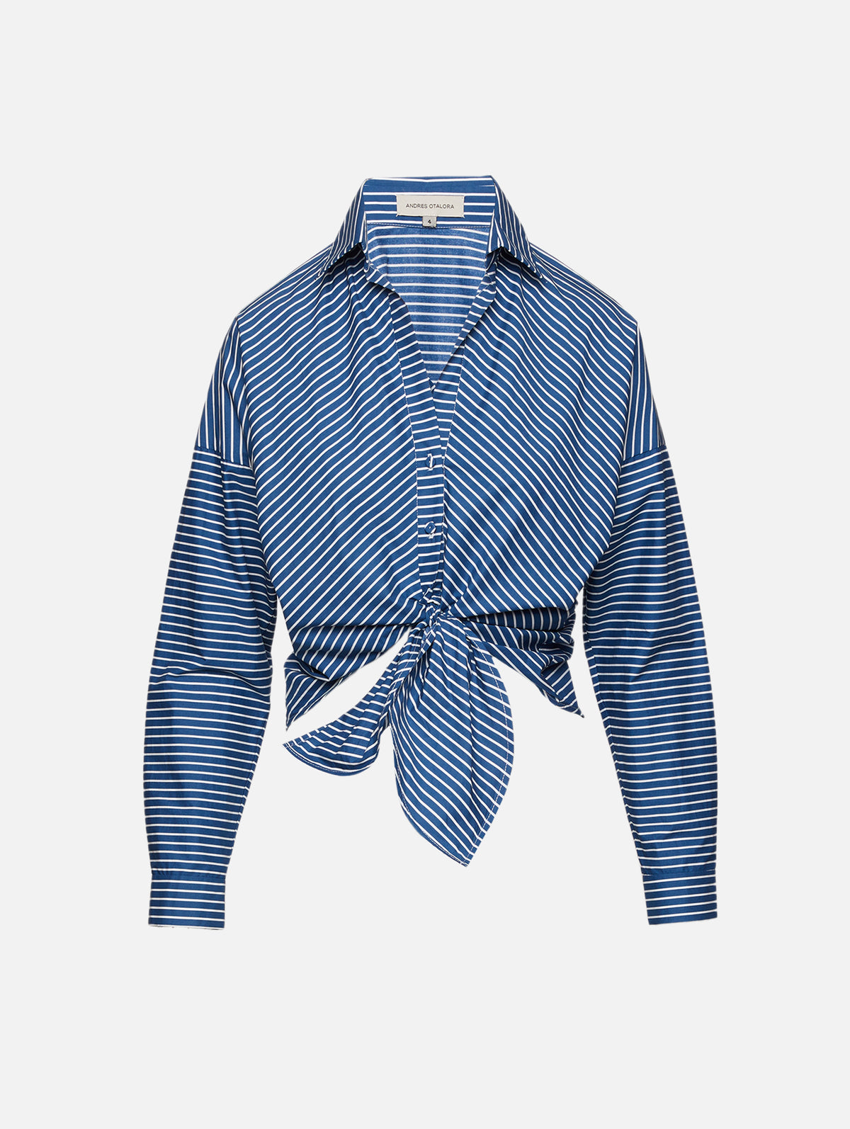 Ilusion Natural Top,ANDRES OTALORA,NAVY STRIPES,Image 1