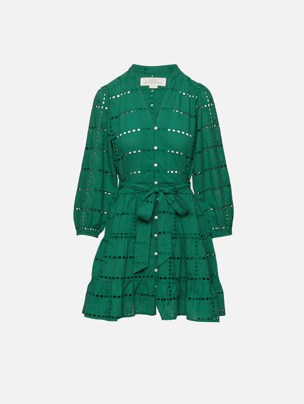 Celeste Dress,BIRDS OF PARADIS BY TROVATA,EMERALD EYELET,Image 1