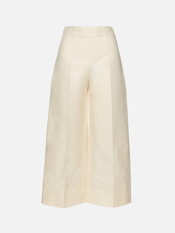 Cropped Trouser,MARNI,IVORY,Image 1