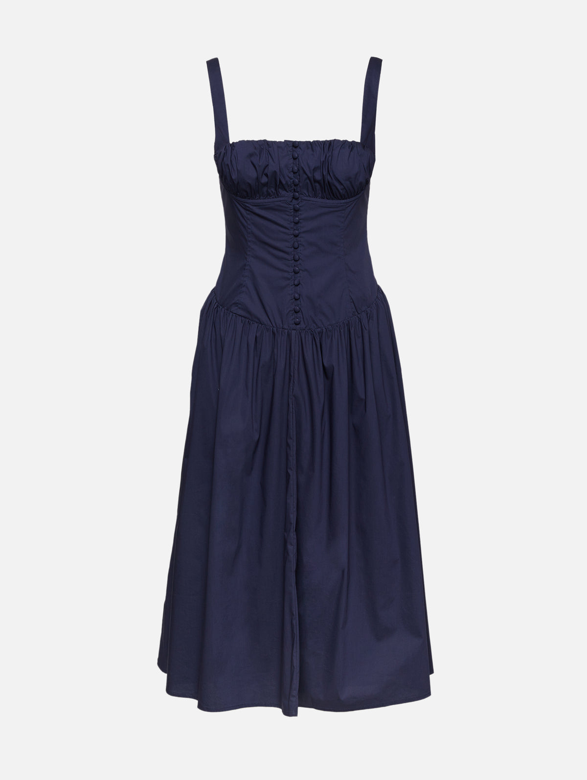 Cult Gaia Emmett Corset Poplin Midi Dress - Navy Cult Gaia Emmett Corset Poplin Midi Dress - Navy