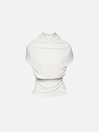 Jocelyn Draped Top,KALLMEYER,MERINGUE,Image 1