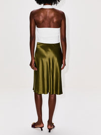 Bias Skirt,ROSETTA GETTY,OLIVE,Image 4