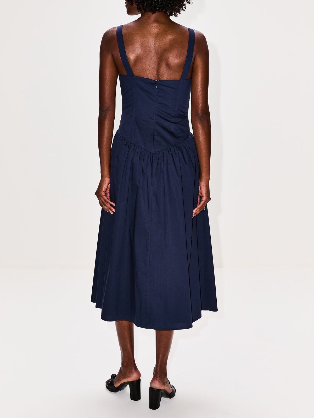 Cult Gaia Emmett Corset Poplin Midi Dress - Navy Cult Gaia Emmett Corset Poplin Midi Dress - Navy