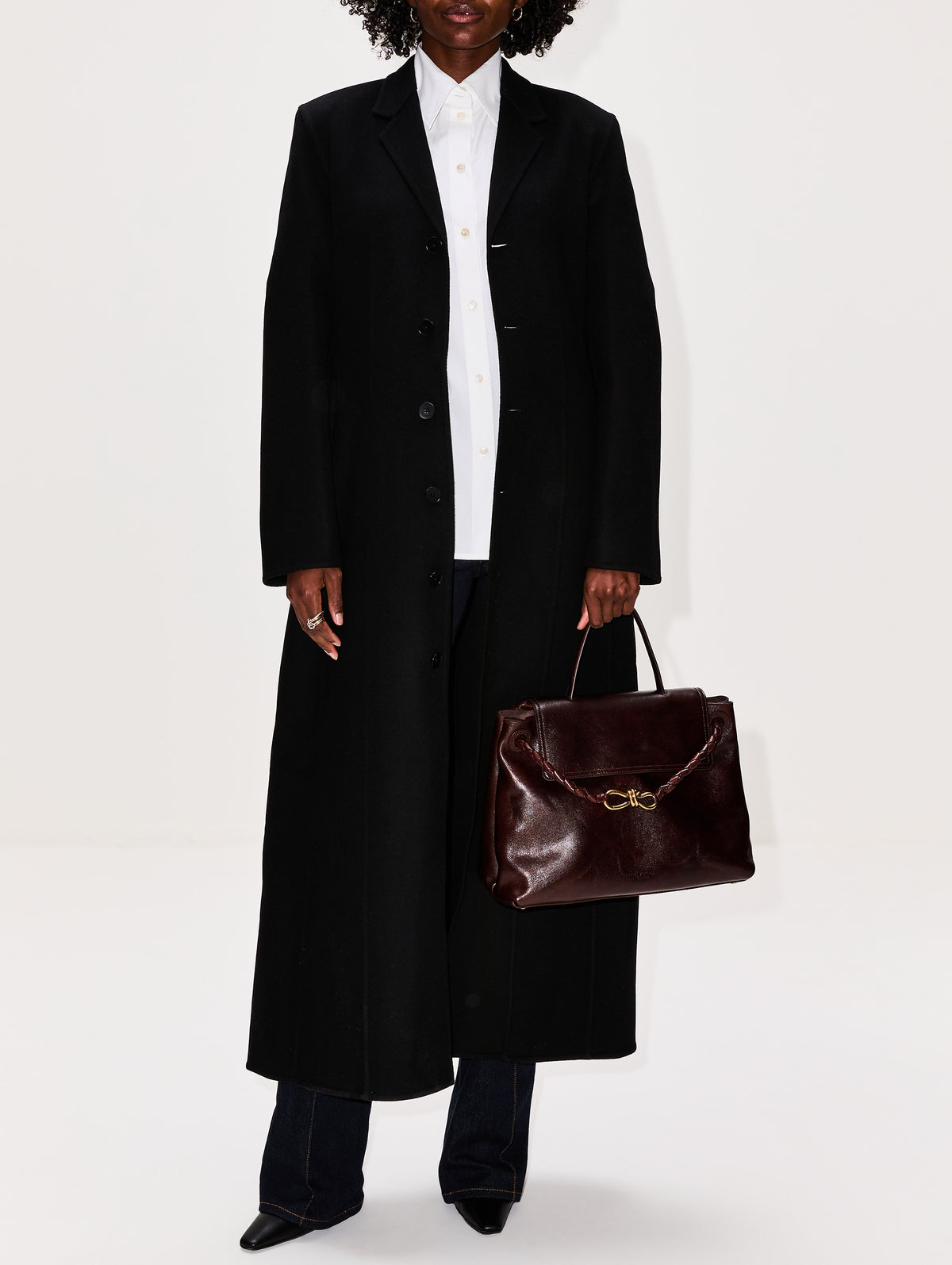 Camille Moulded Coat,FFORME,BLACK,Image 2