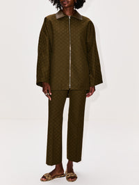 GG Bomber Jacket,GUCCI,ARMY GREEN,Image 2