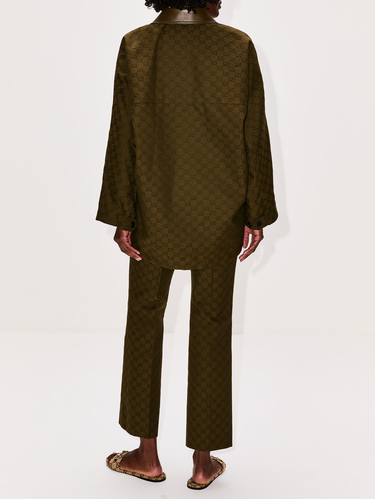 GG Bomber Jacket,GUCCI,ARMY GREEN,Image 3