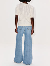 Cecelia Pointelle Sweater,LISA YANG,CREAM,Image 3