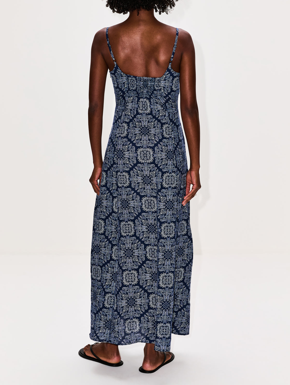 Albertine Dress,LA LIGNE,NAVY BANDANA,Image 4