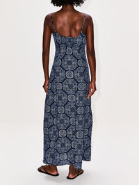 Albertine Dress,LA LIGNE,NAVY BANDANA,Image 4