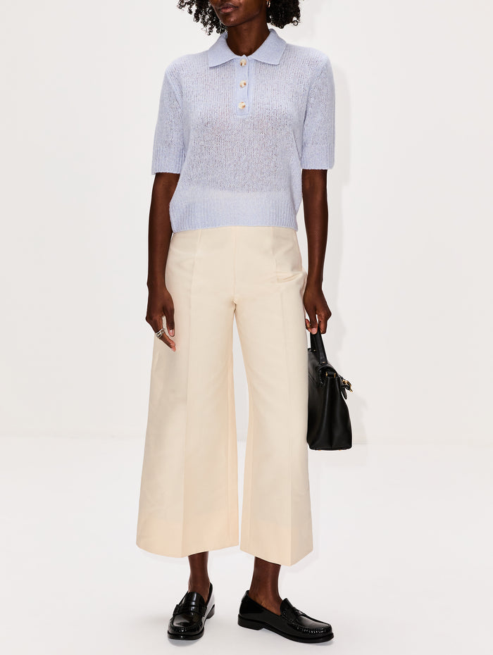 Cropped Trouser,MARNI,IVORY,Image 1