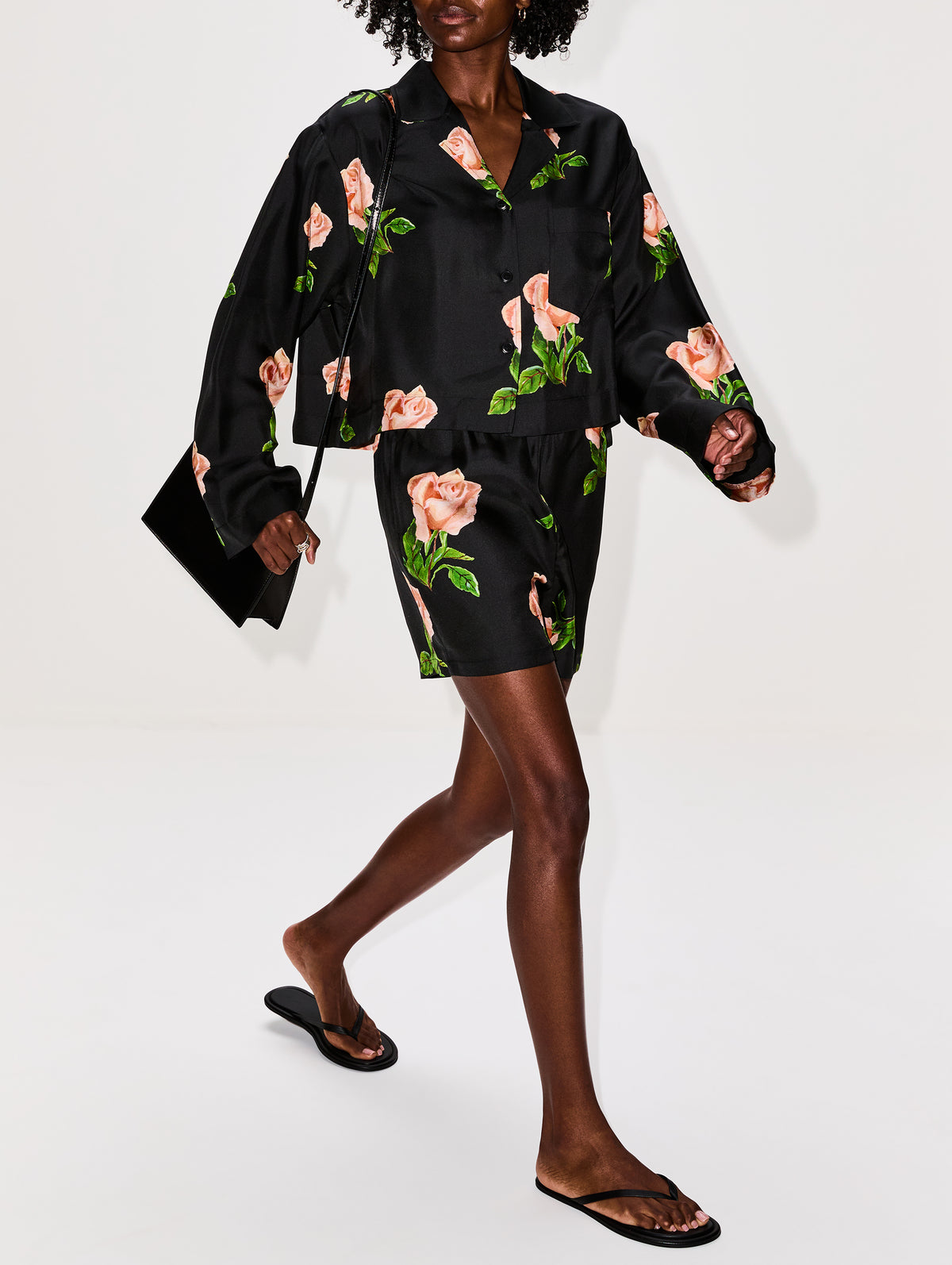 Dylla Short,NANUSHKA,OFF BLACK ROSES,Image 3