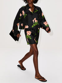 Dylla Short,NANUSHKA,OFF BLACK ROSES,Image 3