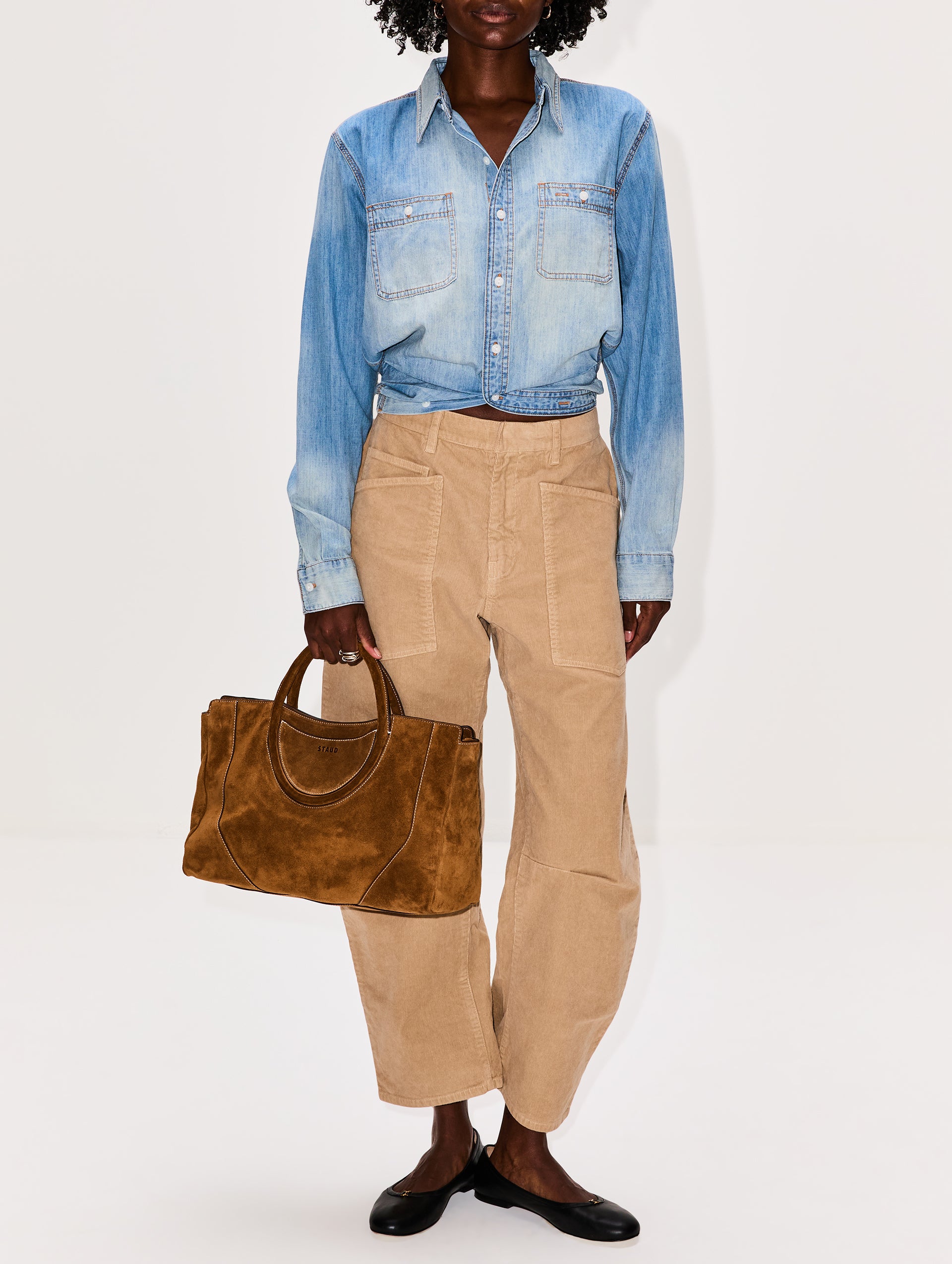 Wrap Around Denim Work Shirt | R13 | elysewalker