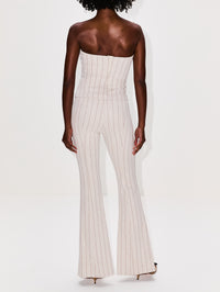 Pull On Pintuck Flare Pant,ROSETTA GETTY,BEIGE/BROWN,Image 4