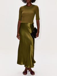 Combo T-Shirt Dress,ROSETTA GETTY,OLIVE,Image 2