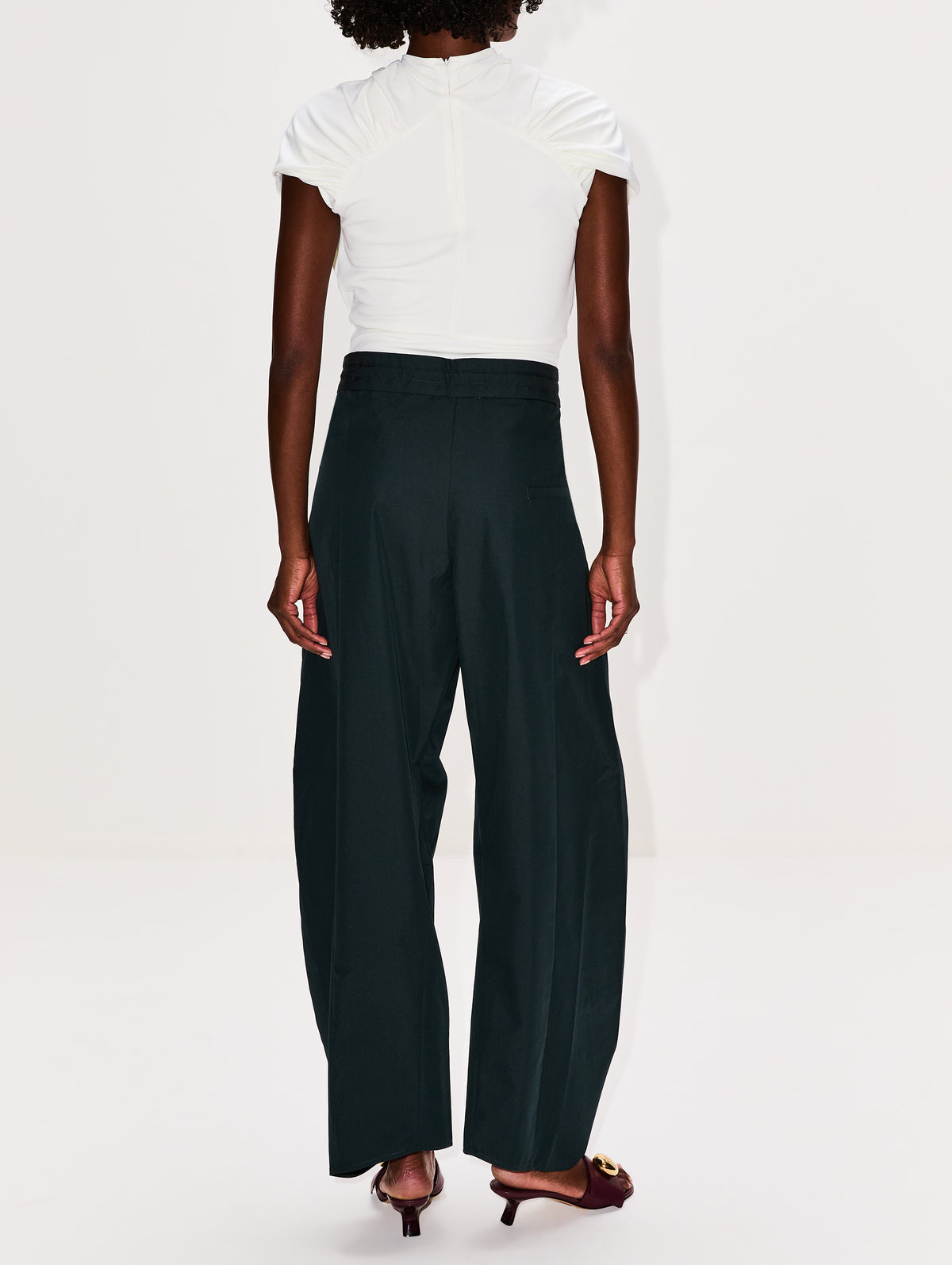 Jocelyn Draped Top,KALLMEYER,MERINGUE,Image 3