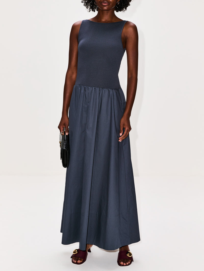 Bateau Cut Out Dress