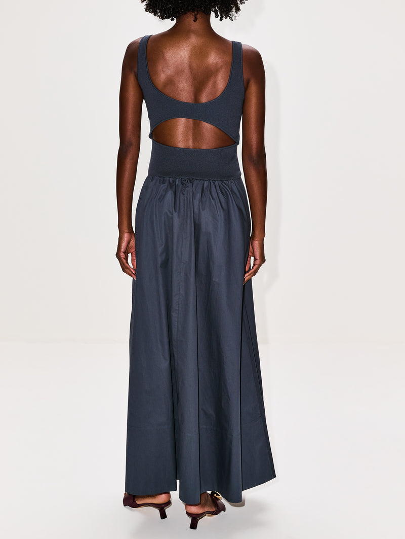 Bateau Cut Out Dress