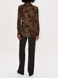 Gaia Slim Shirt,NILI LOTAN,VINTAGE LEOPARD,Image 3
