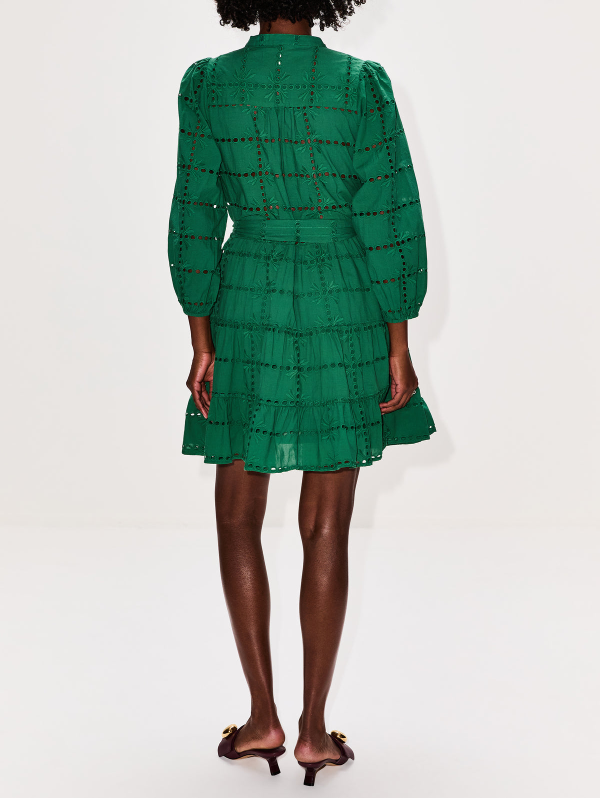 Celeste Dress,BIRDS OF PARADIS BY TROVATA,EMERALD EYELET,Image 4