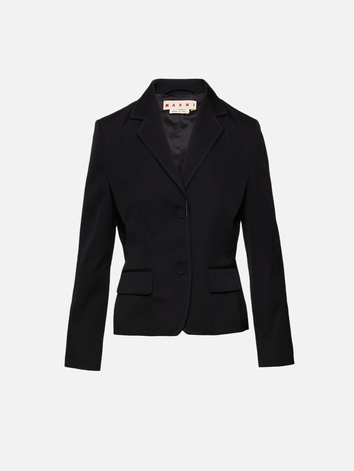 Fitted Blazer,MARNI,BLACK,Image 1