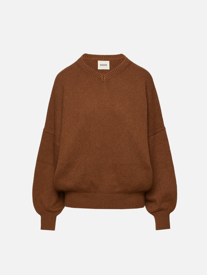 Wolfe Sweater,KHAITE,MAPLE,Image 1