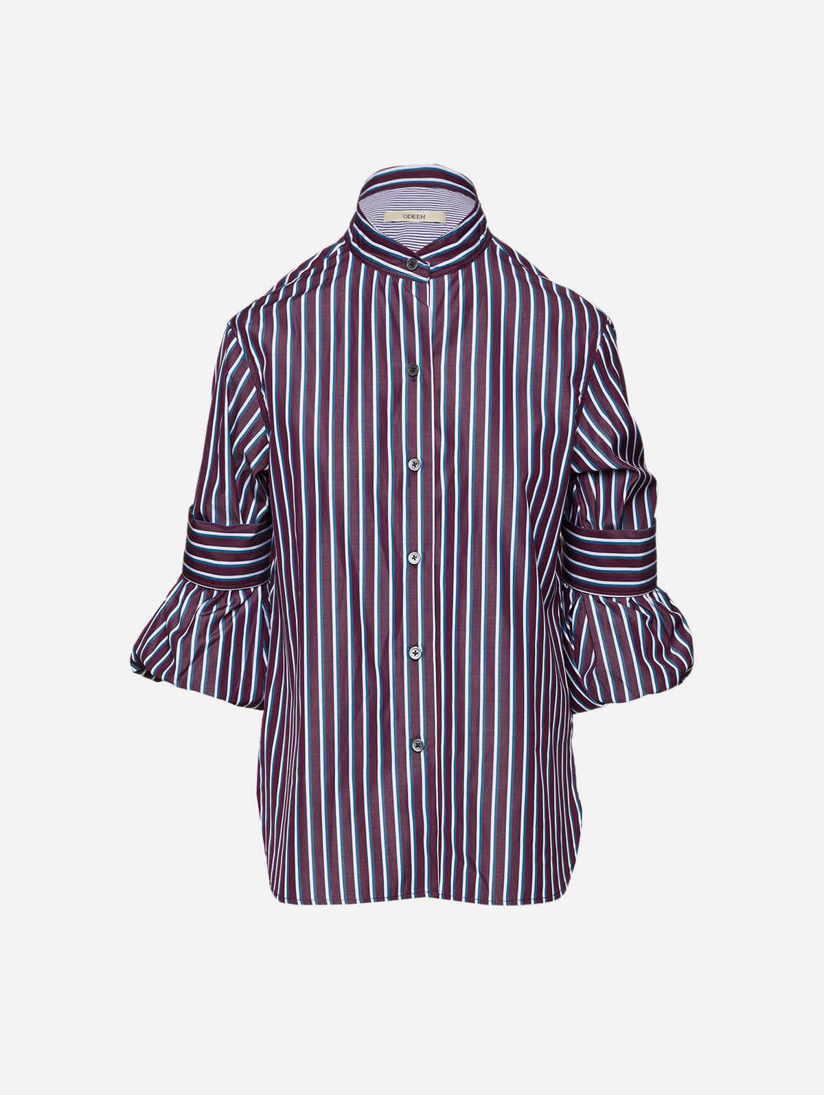 Puff Sleeve Shirt,ODEEH,BORDEAUX,Image 1