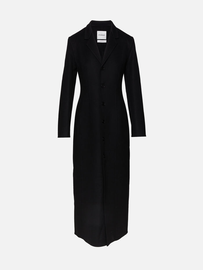 Camille Moulded Coat,FFORME,BLACK,Image 1