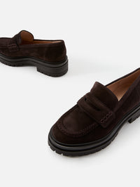 Suede Loafer,GIANVITO ROSSI,MOCHA,Image 2