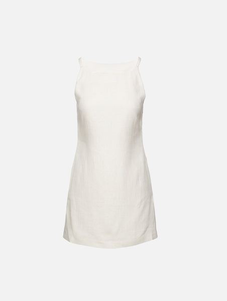 posse linen dress Neve Mini | Off White | Size XS It features an elegant Style:Cardigan(Pre-Sale 30days) puff sleeve midi dress Primavera Couture 3816 Ivory