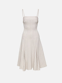 Fitted Godet Dress,ROSETTA GETTY,BEIGE/BROWN,Image 1