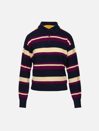 Collegiate Stripe Polo Top,GUEST IN RESIDENCE,MIDNIGHT COMBO,Image 1