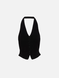 Tailored Halter Vest,GUEST IN RESIDENCE,BLACK,Image 1