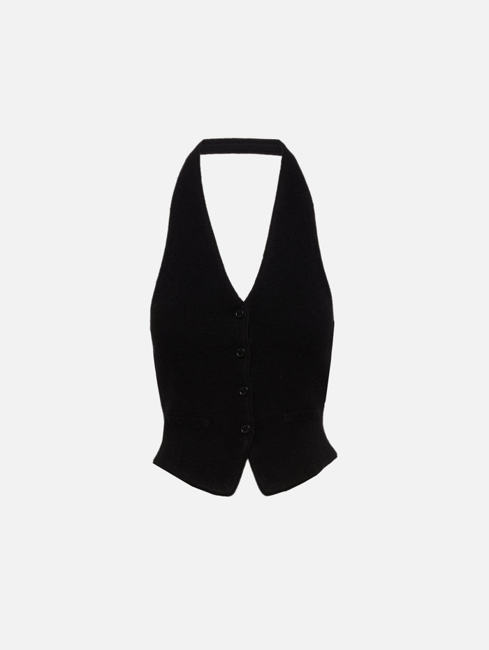Tailored Halter Vest,GUEST IN RESIDENCE,BLACK,Image 1